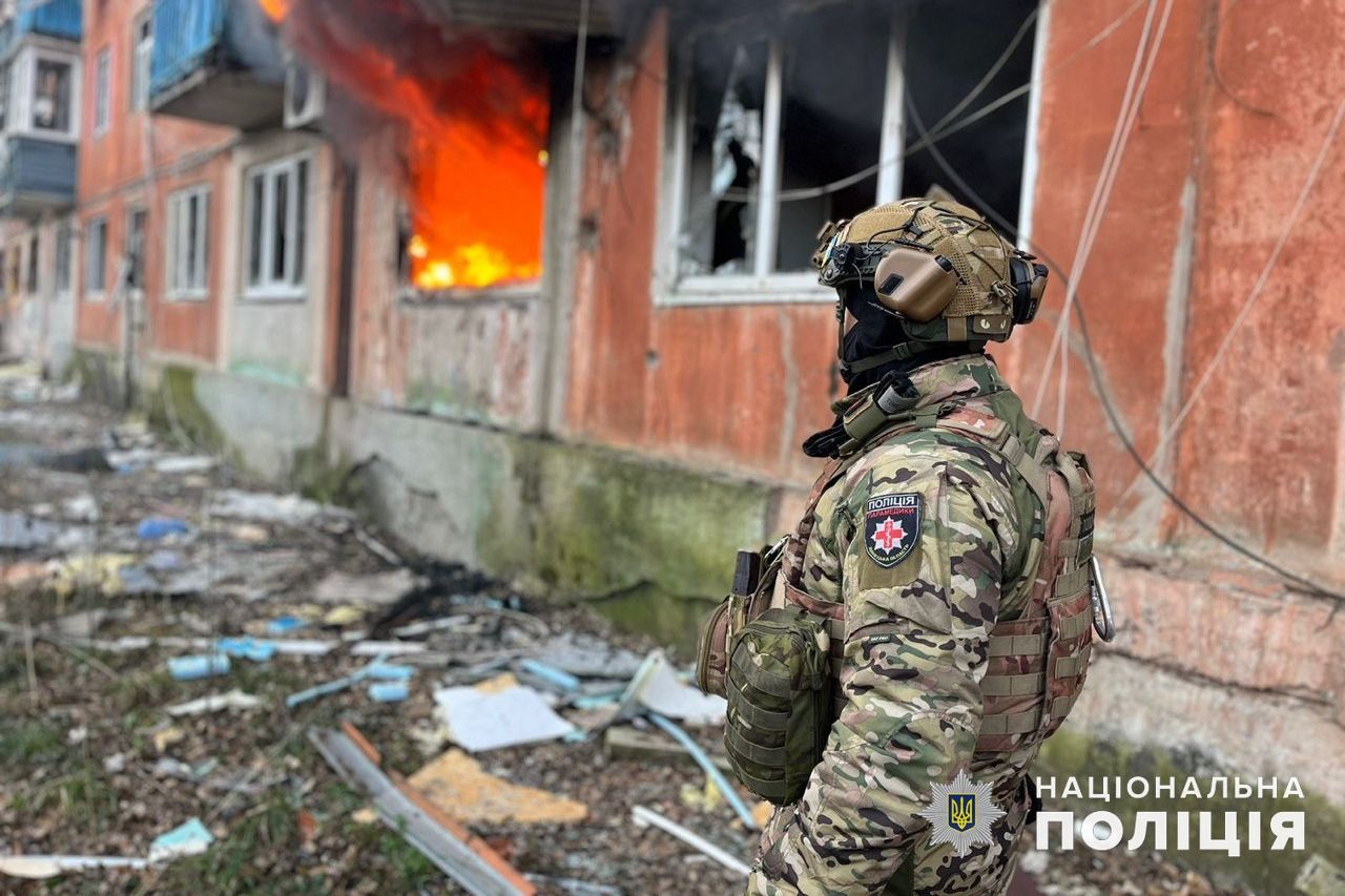 Последствия обстрелов в Донецкой области Фото: Нацполиция