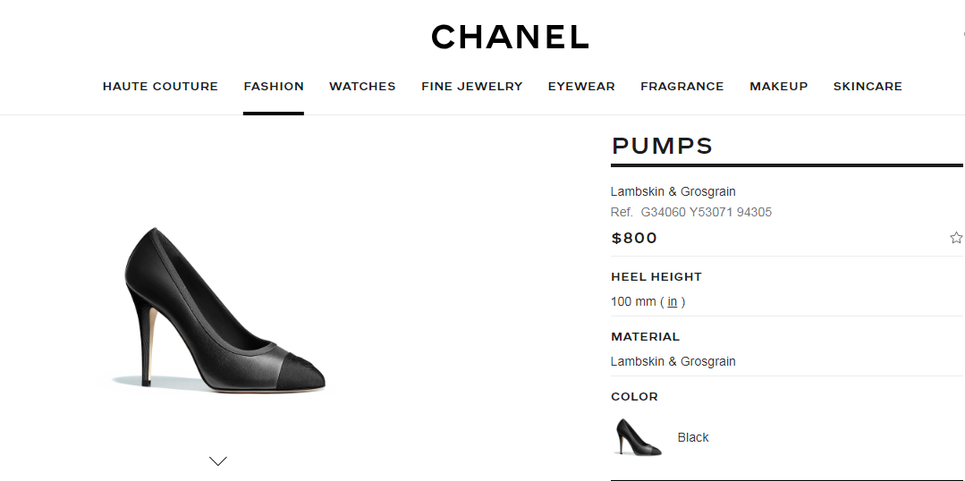 Скриншот: chanel.com