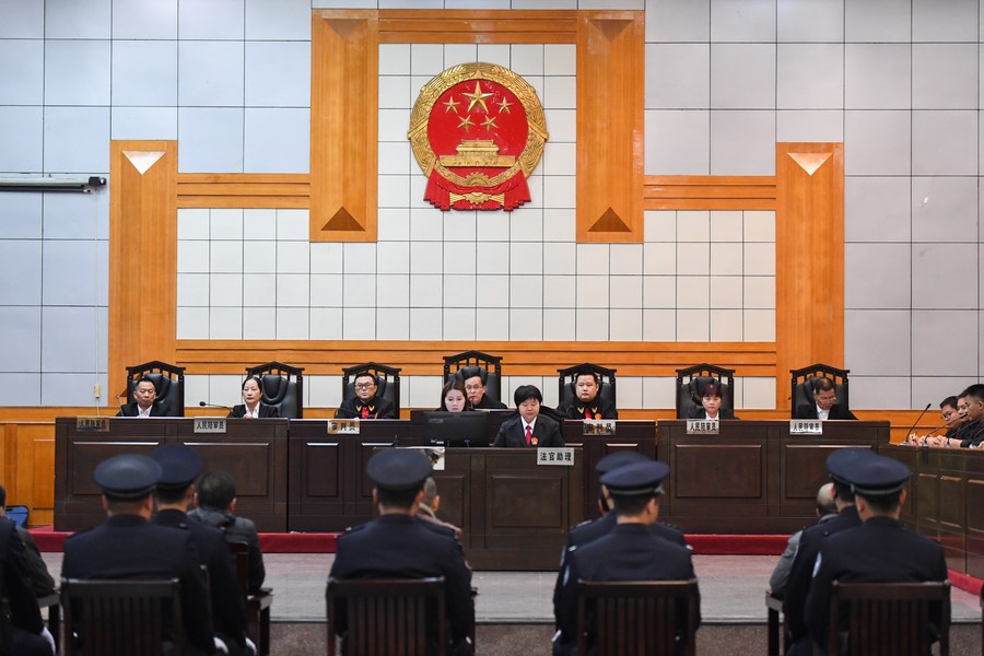 A trial in China. Photo by Xinhua.