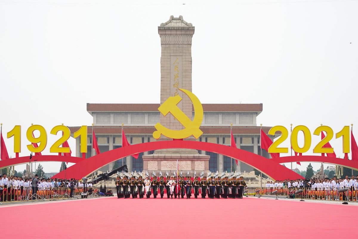 A grand gathering celebrating the centenary of the CPC is held in Beijing, July 1, 2021. Photo/Xinhua