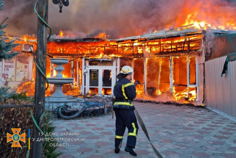 Пожежа в Дніпропетровській області. Фото: ДСНС
