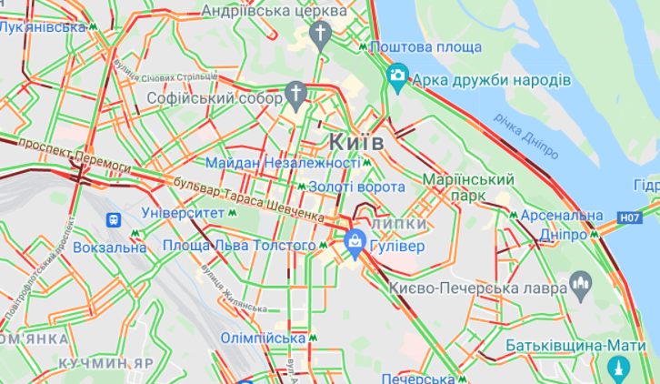 Пробки в Киеве