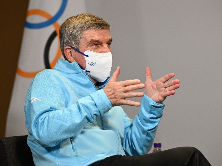 IOC president Thomas Bach speaks during an interview. Photo by Xinhua.