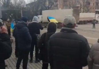 Митинг в Херсоне. Скриншот видео