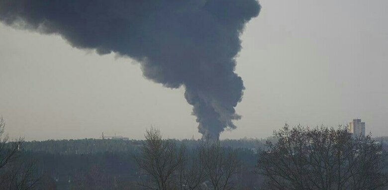 Пожежа в Брянській області. Фото: соціальні мережі