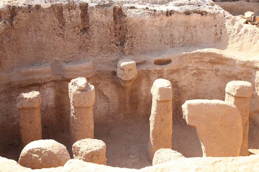 A view of the Karahan Tepe archeological site in Sanliurfa Province, Türkiye. Photo by Li Zhenbei/Xinhua.