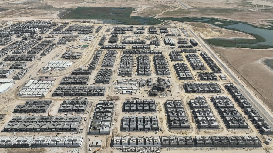 A housing project undertaken by Chinese enterprises in Ahmadi Governorate, Kuwait. Photo by Gong Lingyu/Xinhua.