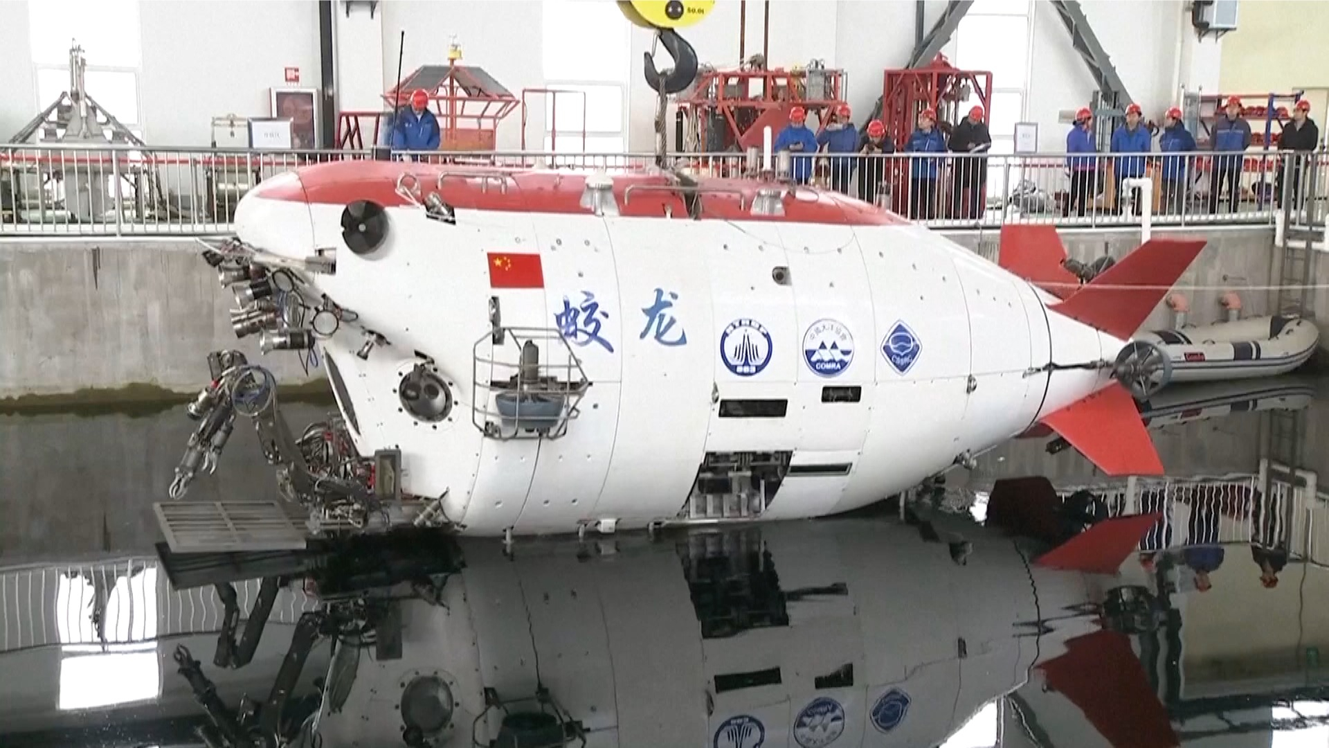 Jiaolong, China's deep-sea manned submersible. Photo by Xinhua.