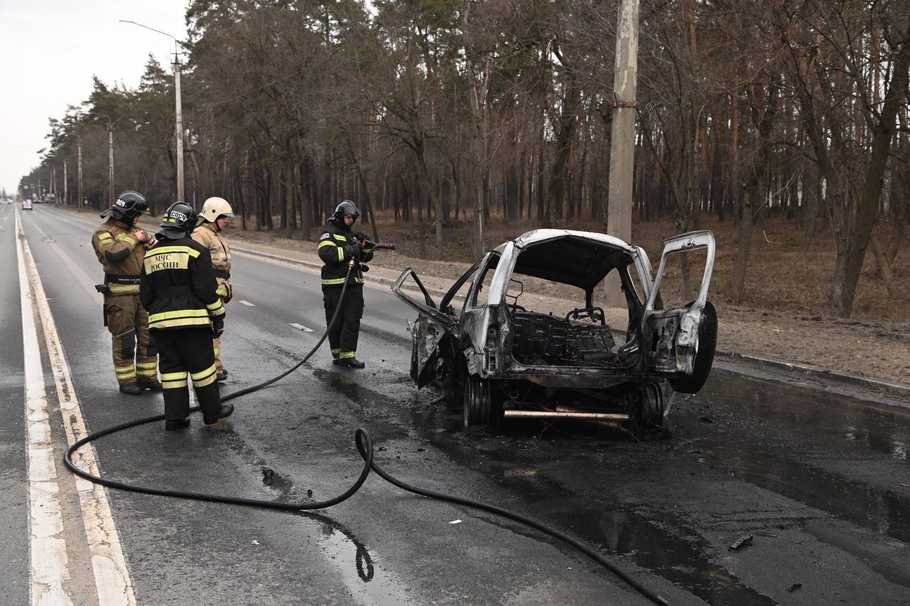 Автомобіль, який горів. Фото: Валентин Демидов