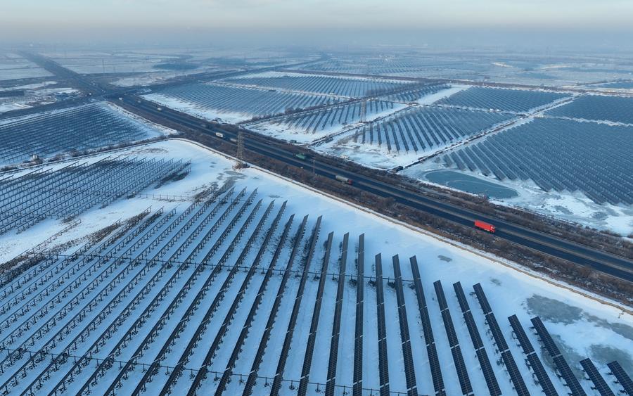 A solar power plant in Tangshan City, north China's Hebei Province. Photo by Xinhua/Yang Shiyao.