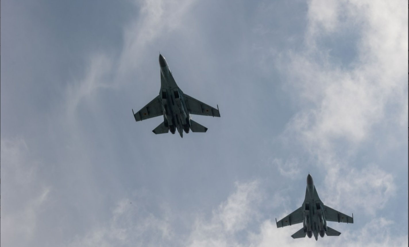 Винищувачі F-16 в небі України. Фото: ОП
