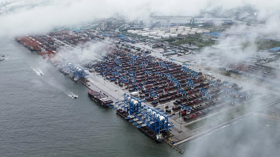 A view of Qinzhou Port in Qinzhou, south China's Guangxi Zhuang Autonomous Region. Photo by Xinhua/Zhang Ailin.