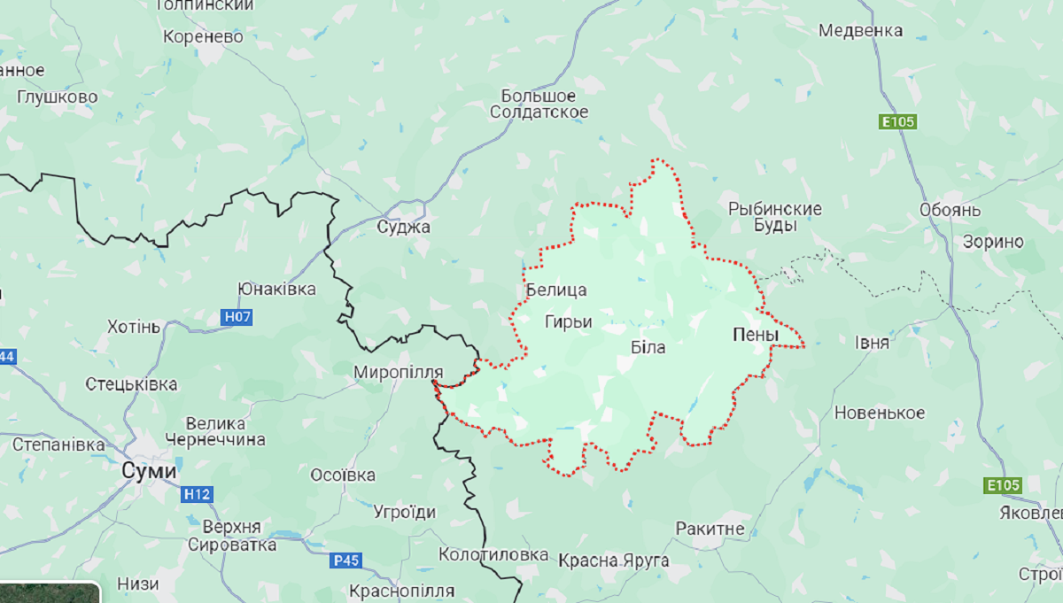 Беловский район. Скриншот: Google Maps