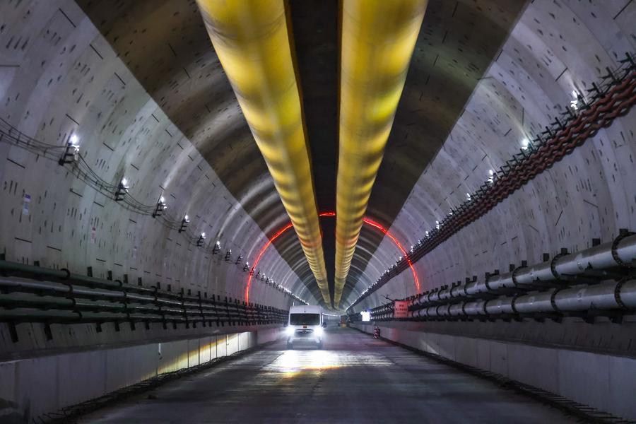 Chinese researchers develop unmanned system for tunnel emergency rescue. Photo by Xinhua.