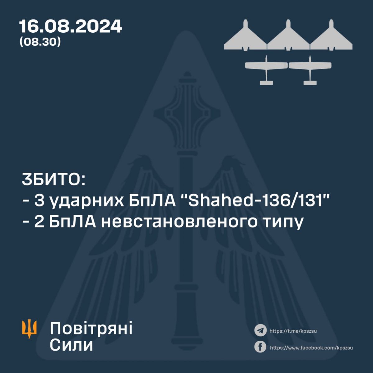 Інфографіка повітряних сил ЗСУ