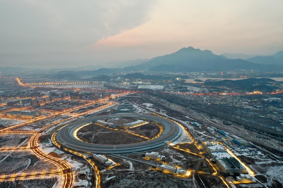 A view of the High Energy Photon Source (HEPS) in Beijing, capital of China. Photo by Xinhua/Jin Liwang.