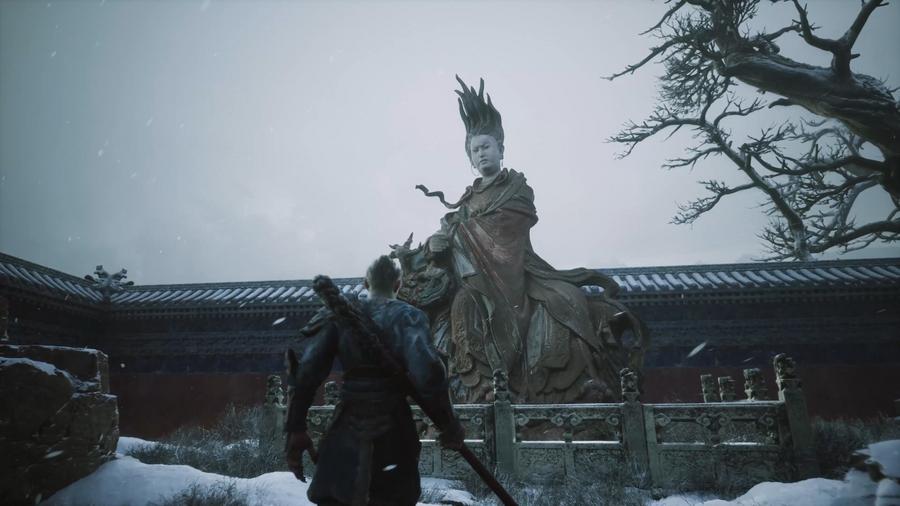 This undated in-game screenshot shows a scene from the Chinese video game Black Myth: Wukong. Photo by Xinhua.