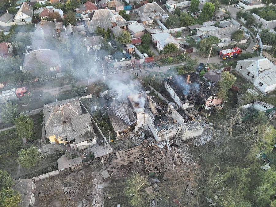 Наслідки ракетної атаки росіян по Харкову. Фото: Харківська ОВА