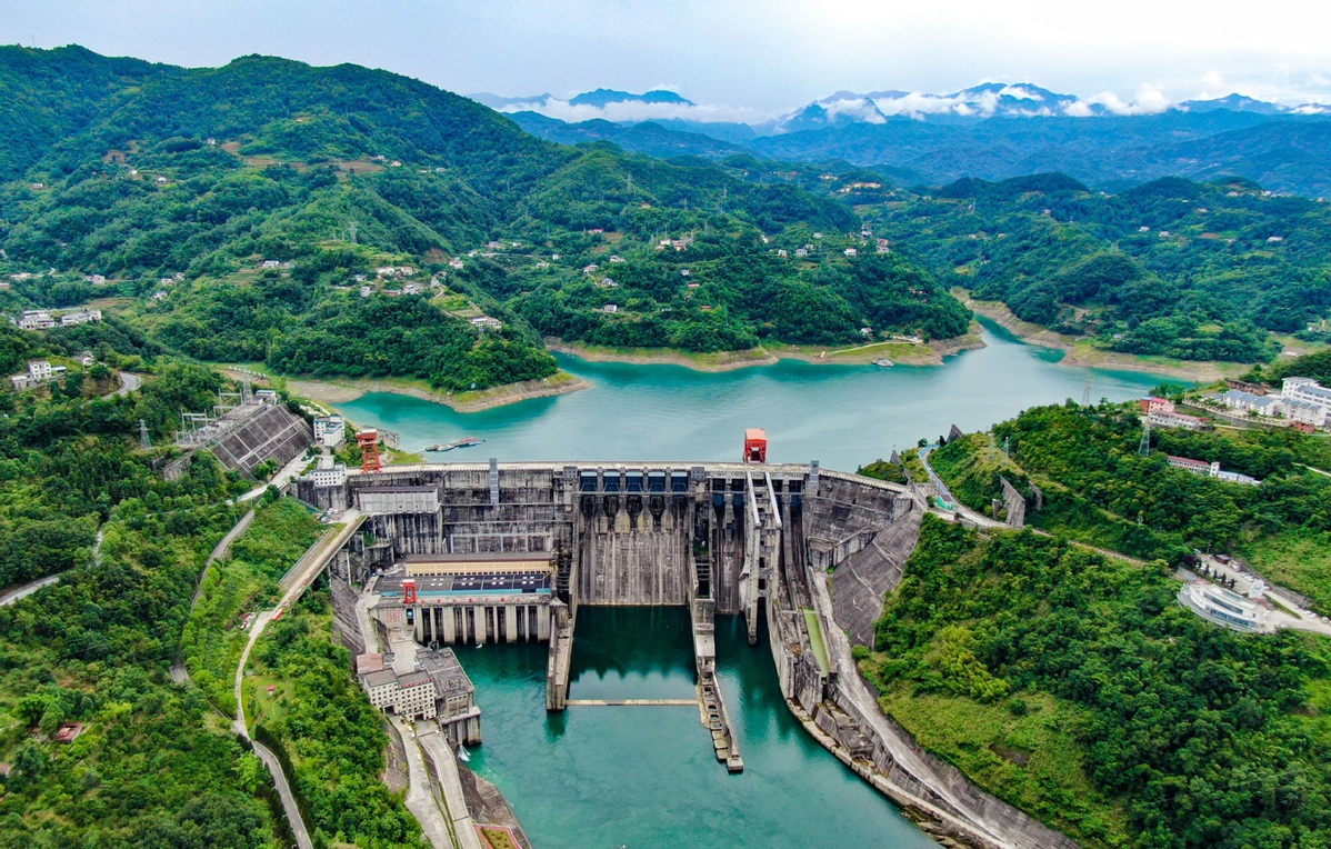 A view of the Ankang hydropower station in Ankang, Northwest China's Shaanxi province. Photo by Xinhua.