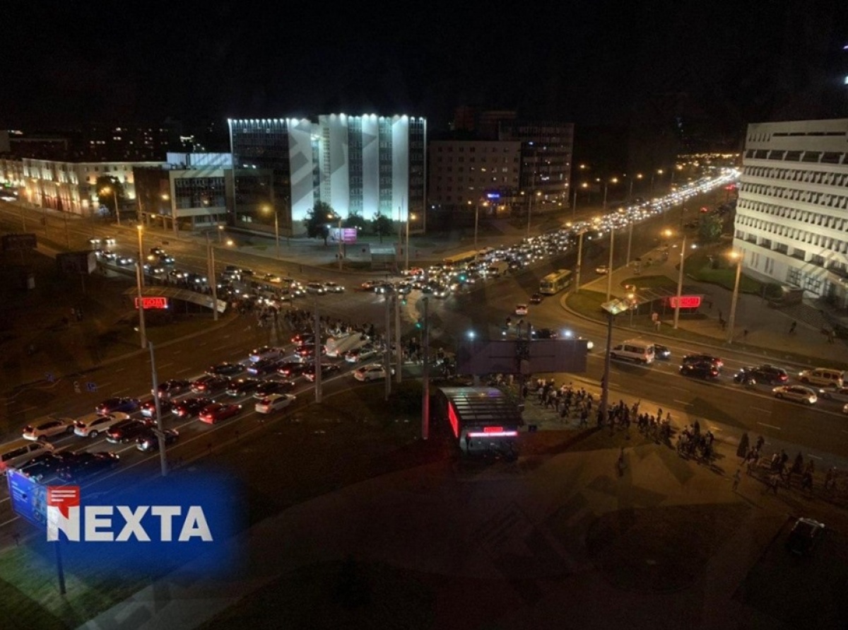 Минск протестует. Фото: Telegram/NEXTA
