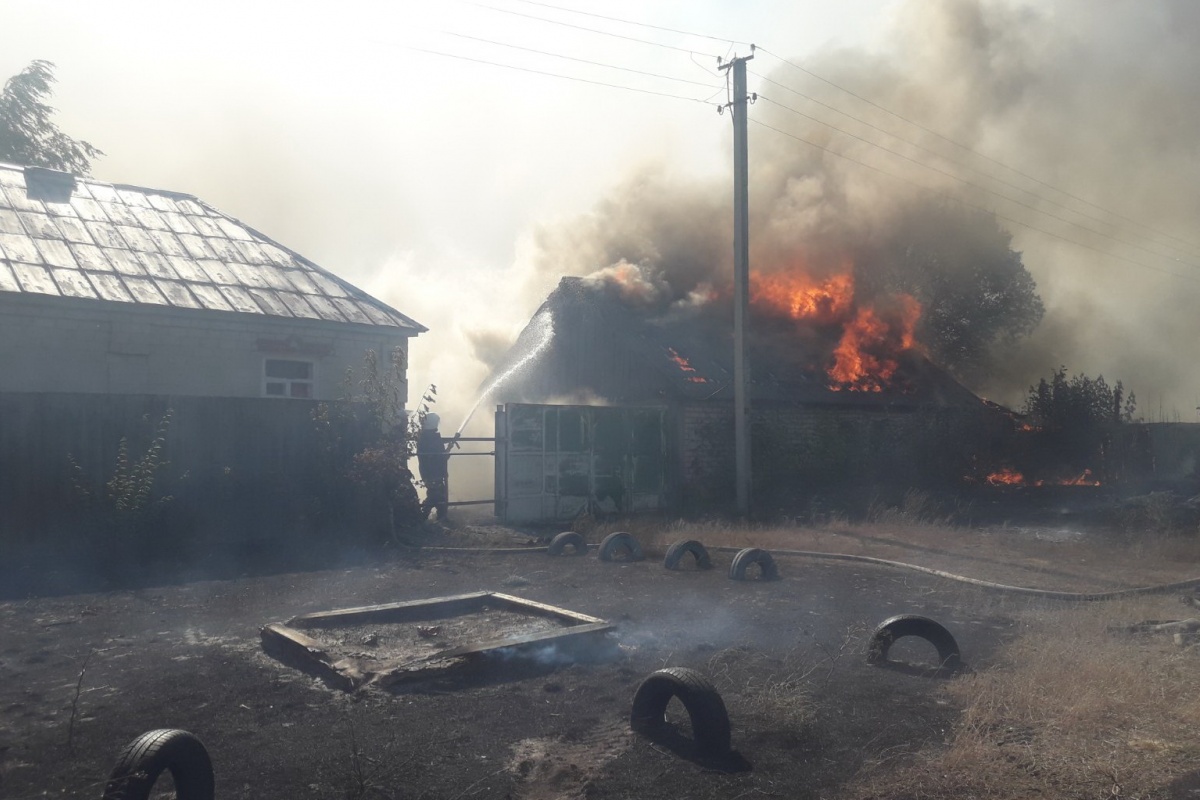 Пожар в Харьковской области. Фото: ГСЧС
